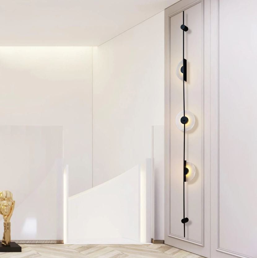 Mermer Uzun 3'lü Aplik