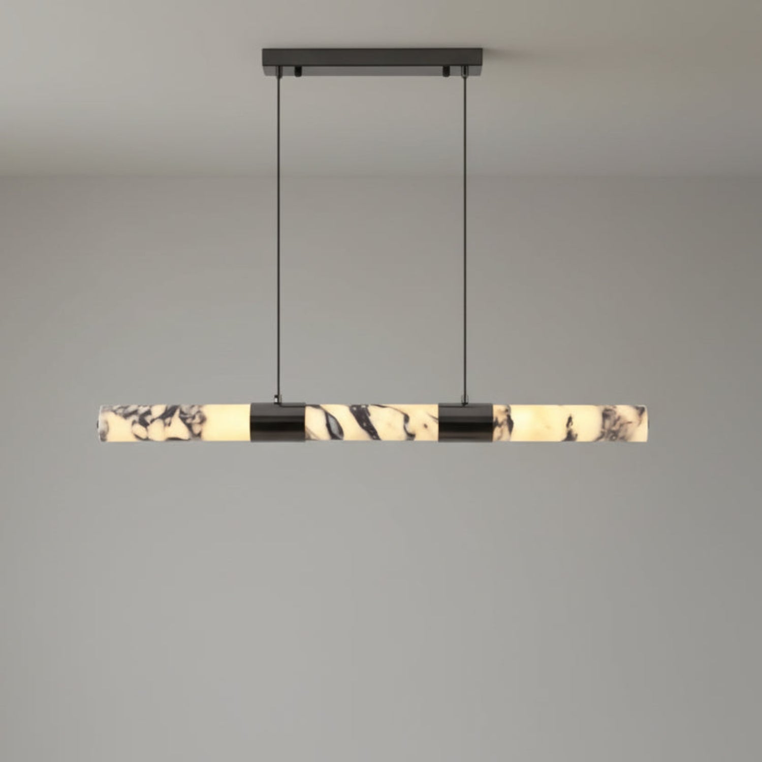 Mermer Viola Silindir Sarkıt Avize-Avize-Tarz Aydınlatma-NowShopFun