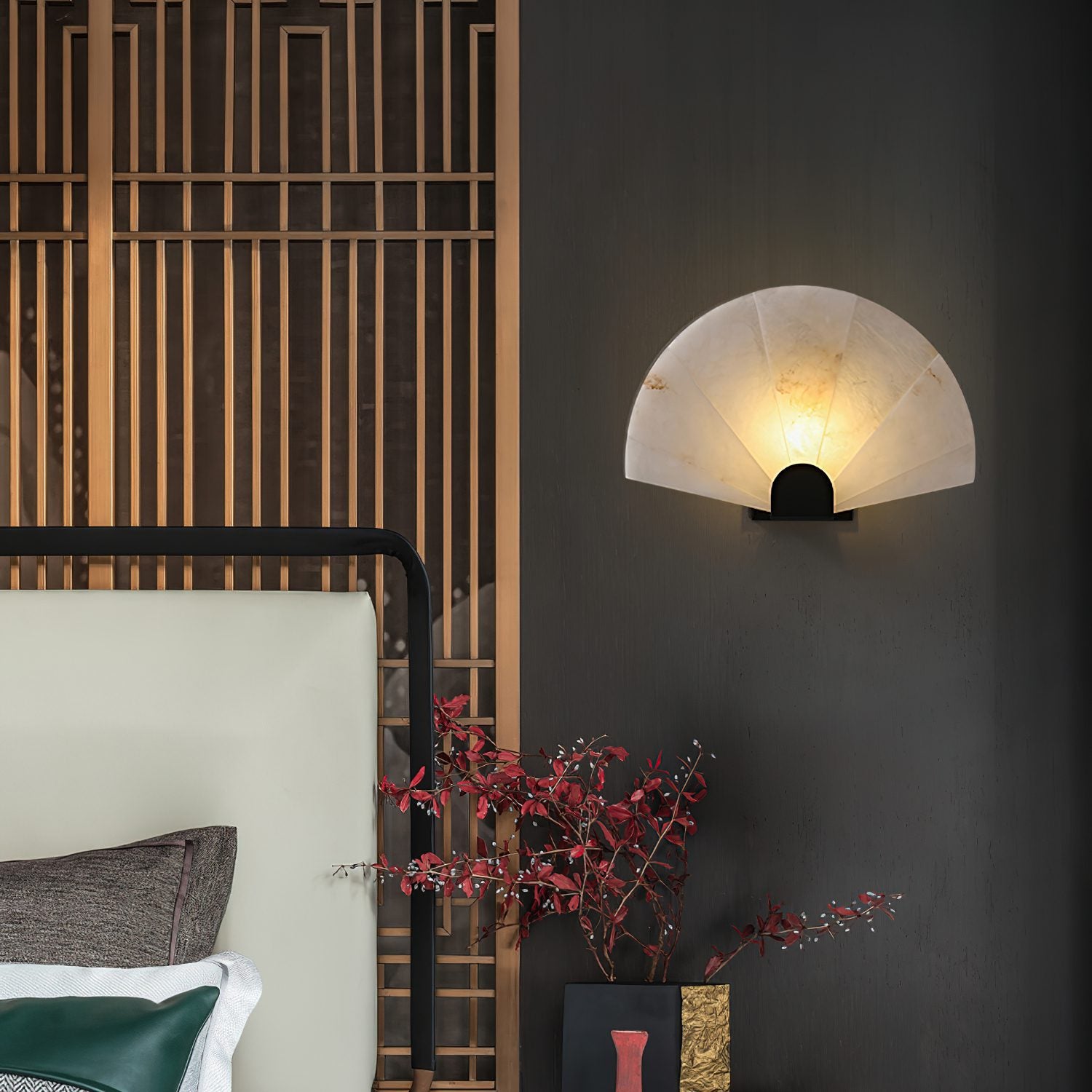 Mermer Yelpaze Aplik-Aplik-Tarz Aydınlatma-NowShopFun