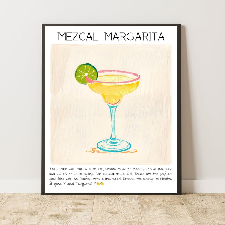 Mezcal Margarita Cocktail Art Print Tasarım Poster-Tablo-Muff Atelier-21x30cm-NowShopFun