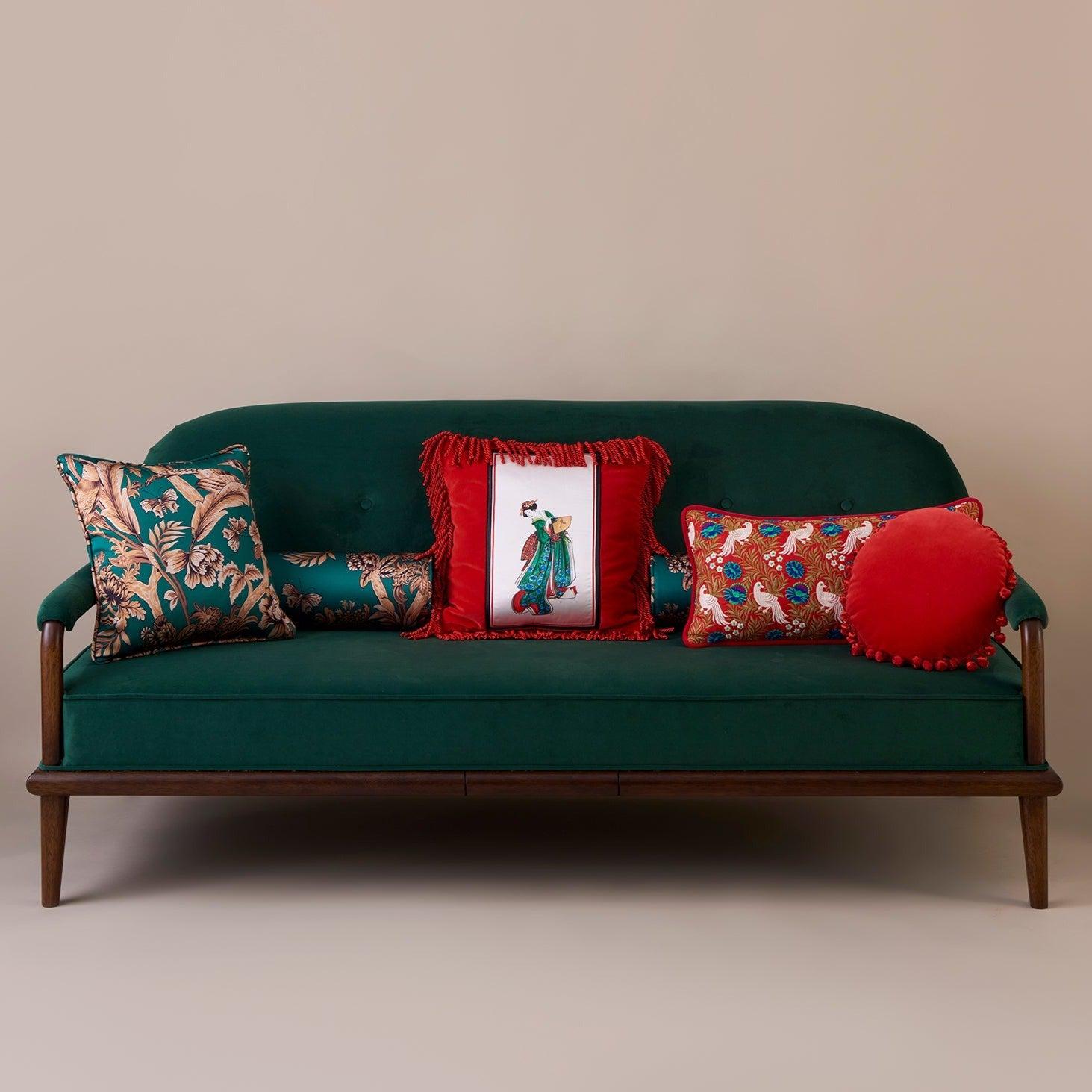 Midori Yeşil Kadife Kanepe