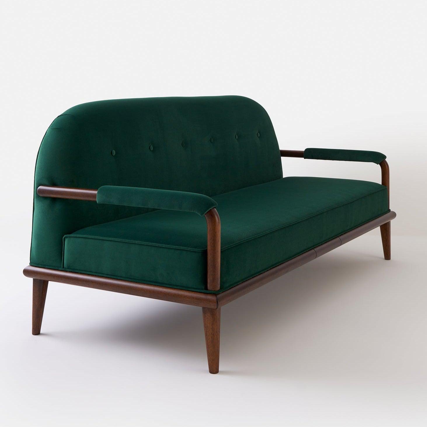 Midori Yeşil Kadife Kanepe