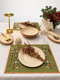 Miella Yeşil Duck Kumaş Amerikan Servis – 2’Li Set