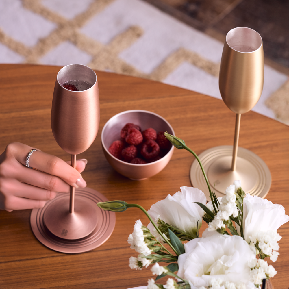 Milano 4'lü Pirinç Bardak Altlığı