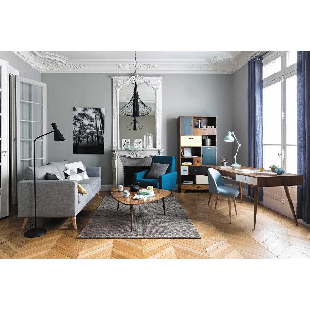 Milas Ceviz Kaplama Üçgen Sehpa