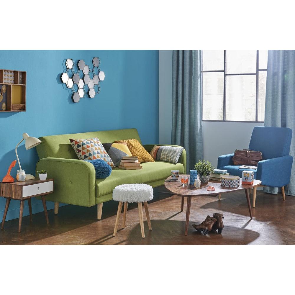 Milas Ceviz Kaplama Üçgen Sehpa