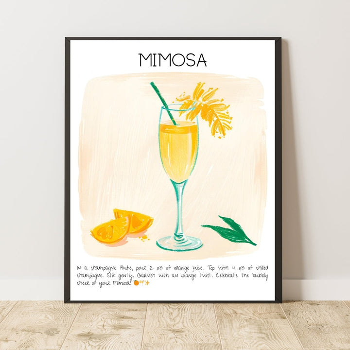 Mimosa Cocktail Art Print Tasarım Poster-Tablo-Muff Atelier-21x30cm-NowShopFun