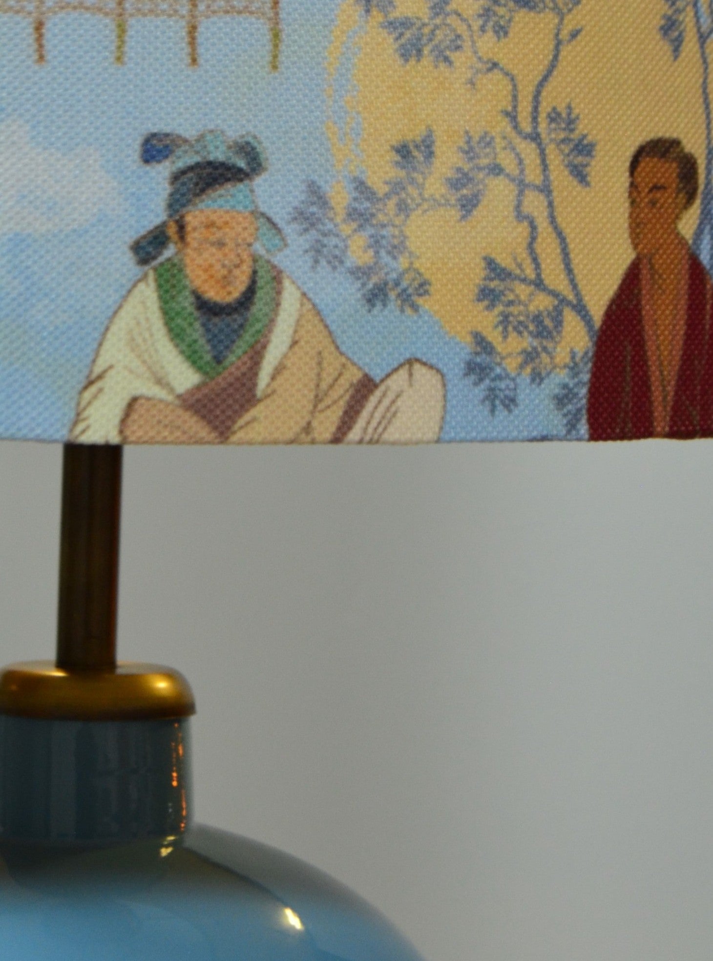 Ming El Yapımı Ahşap Abajur