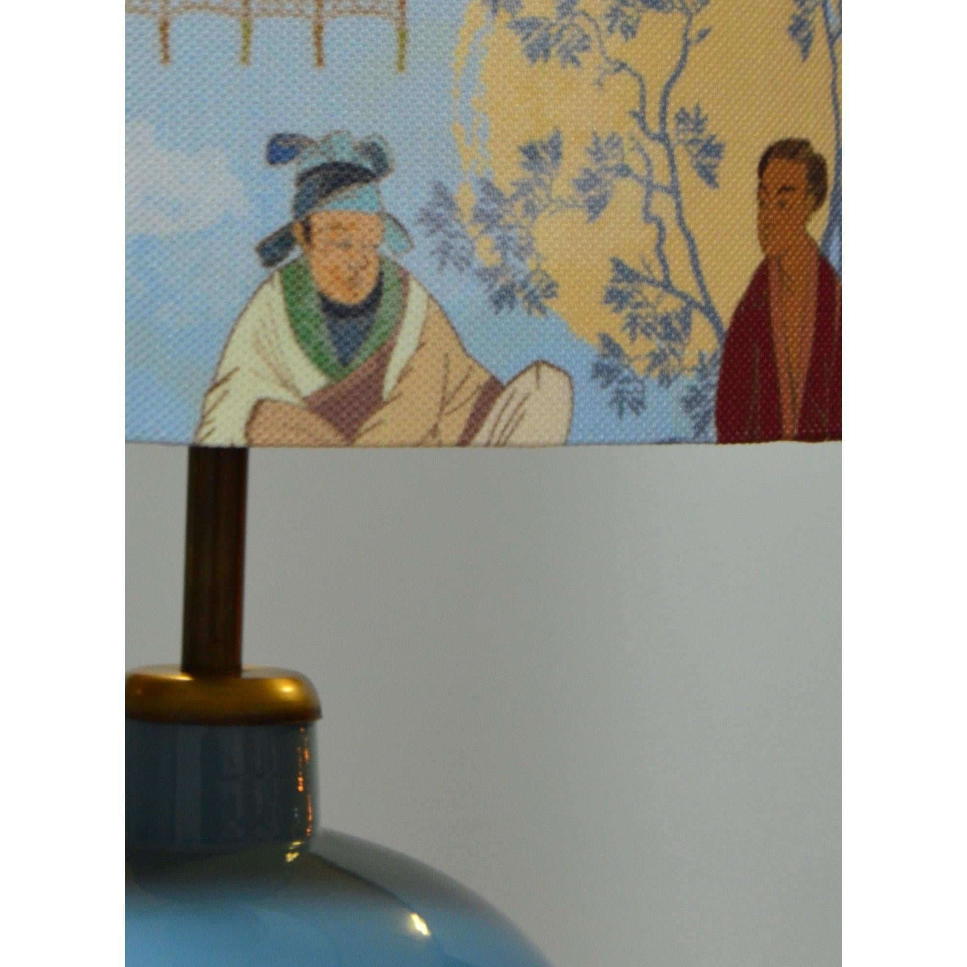 Ming El Yapımı Ahşap Abajur