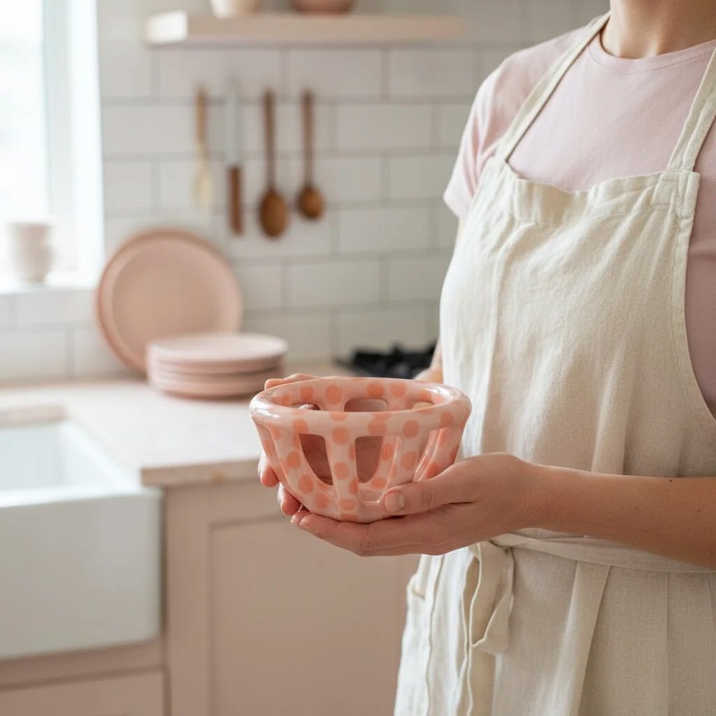 Mini Benekli Seramik Sepetler