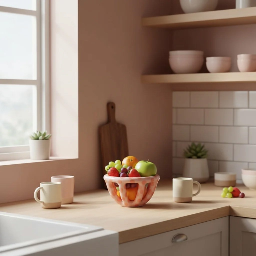 Mini Benekli Seramik Sepetler