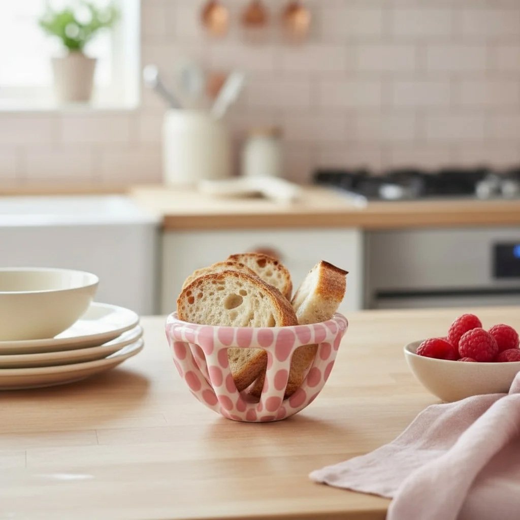 Mini Benekli Seramik Sepetler