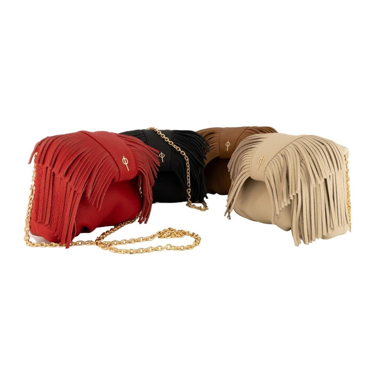 Mını Frınge Leda Omuz Çantası & Clutch-Clutch-Otrera-Siyah-NowShopFun