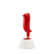 Mini Hope Bird Parlak Ruby Kırmızı Saten Beyaz Stand Dekoratif Ürün