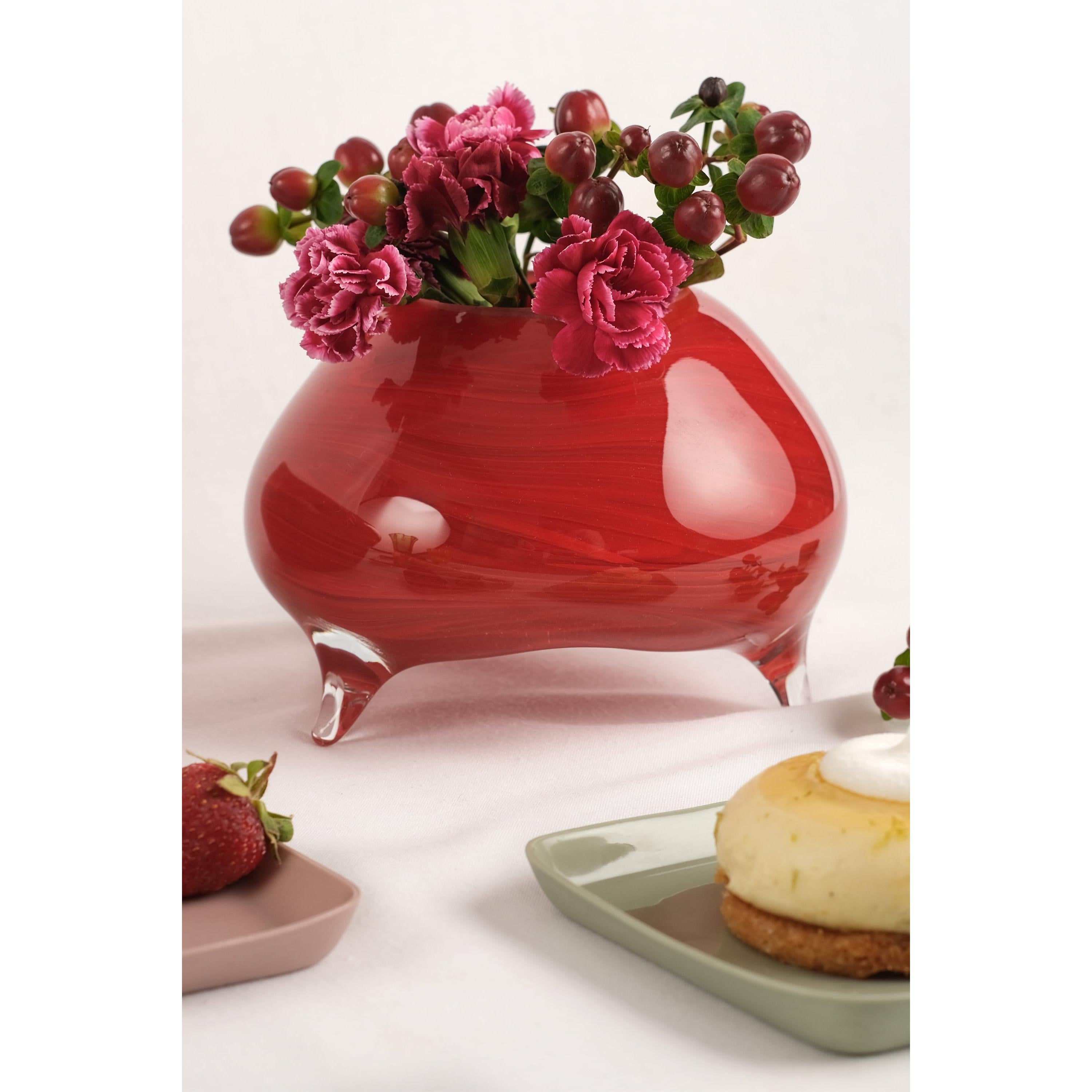 Mini Red Dahlia Vazo