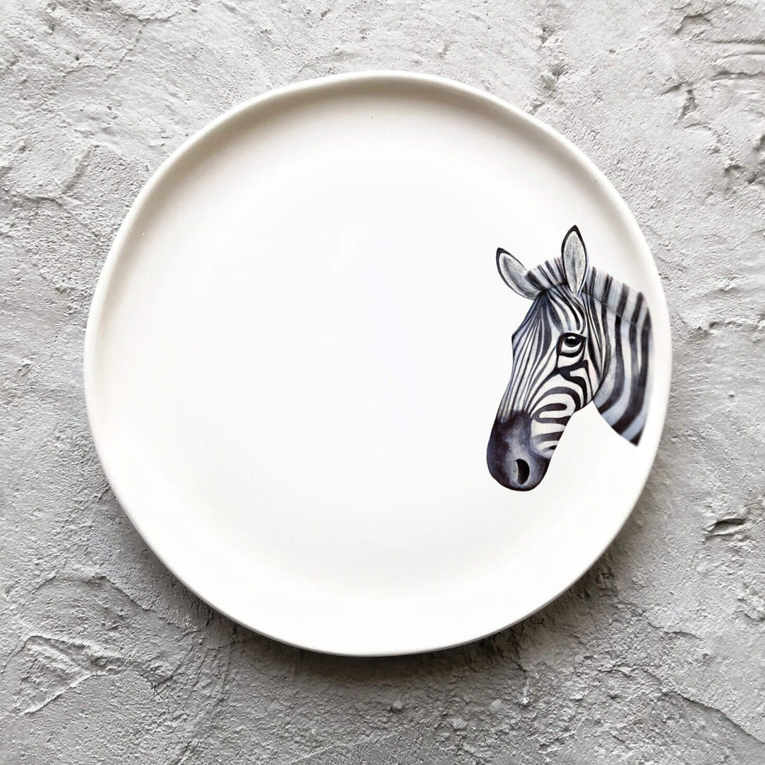 Minimal Hayvan Tabak - Zebra-Tabak-Fusska-NowShopFun