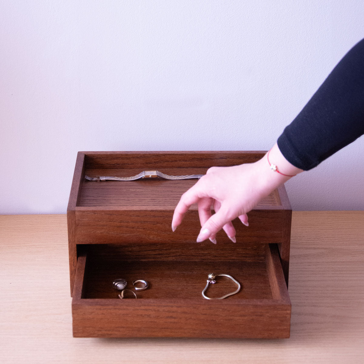 Paramaribo Meşe Organizer Takı Kutusu