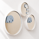 Miniwall Elephant Duvar Dekoru - 3’lü Set | Aynalı Çocuk Odası Duvar Dekoru
