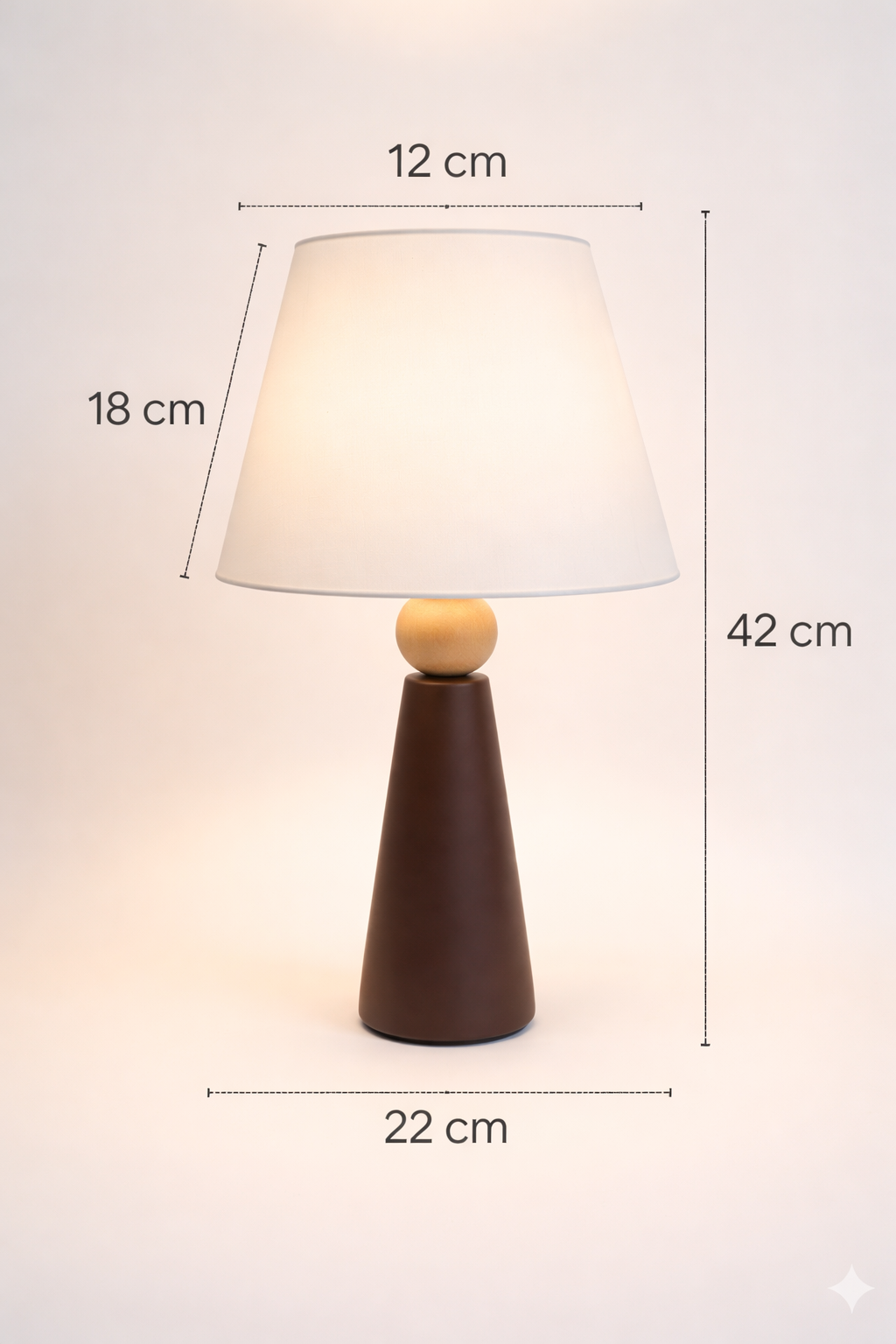 Minoa Masa Lambası-Kahverengi-MASA LAMBASI-Lumiana-Beyaz-NowShopFun