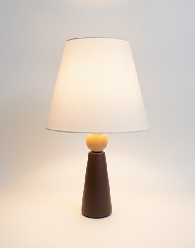 Minoa Masa Lambası-Kahverengi-MASA LAMBASI-Lumiana-Beyaz-NowShopFun