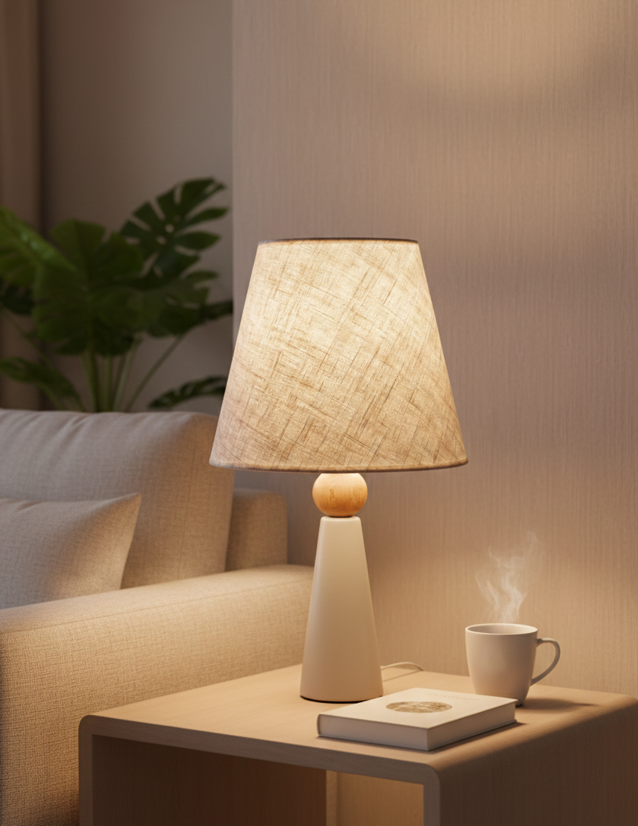 Minoa Masa Lambası-Latte-MASA LAMBASI-Lumiana-Kahve Desenli-NowShopFun