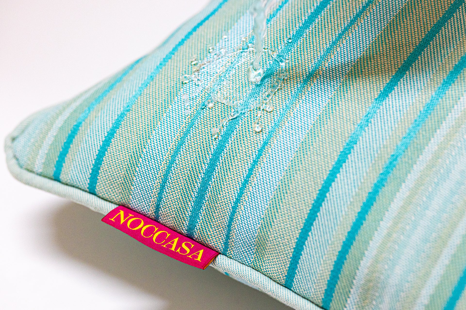 Mint Çizgili Outdoor Kırlent