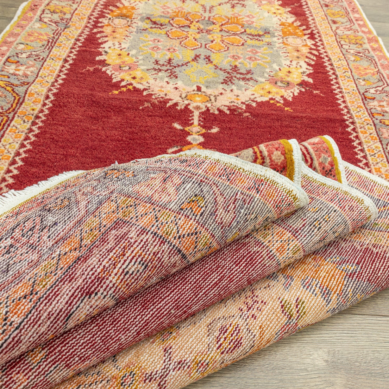 Miraz Kırmızı El Dokuma Güney Yolluk 99x379 cm-Kilim & Halı-Soho Antiq-NowShopFun