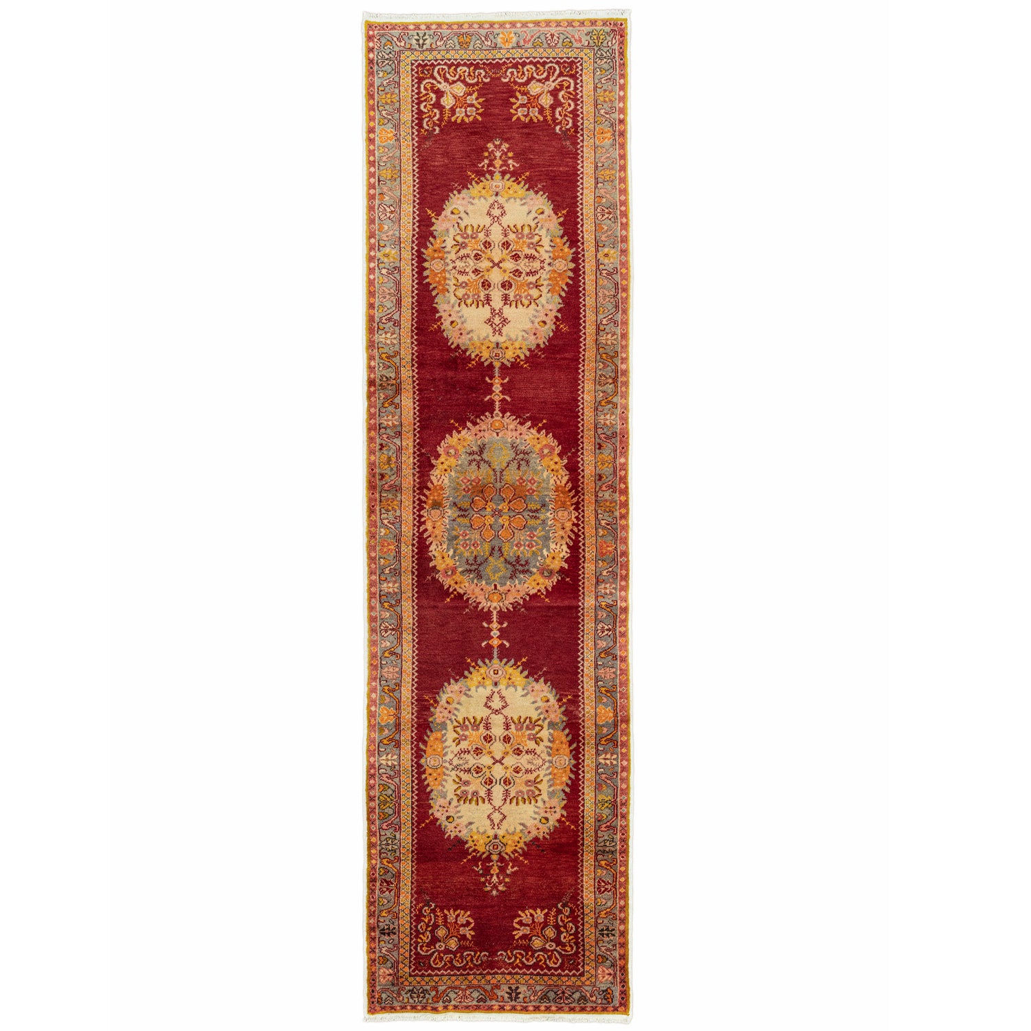 Miraz Kırmızı El Dokuma Güney Yolluk 99x379 cm-Kilim & Halı-Soho Antiq-NowShopFun