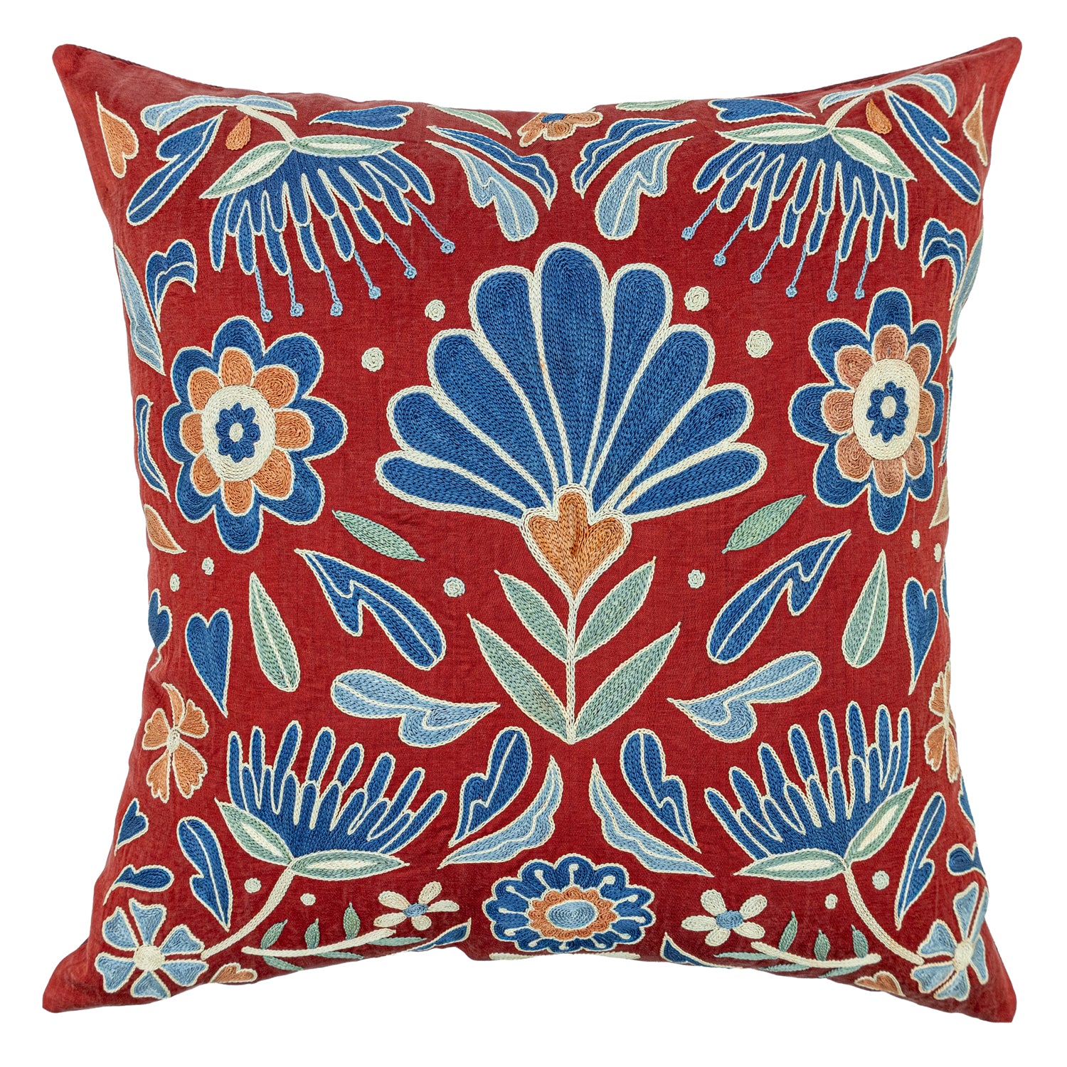 Miyane El Yapımı Kırmızı İpek Kırlent