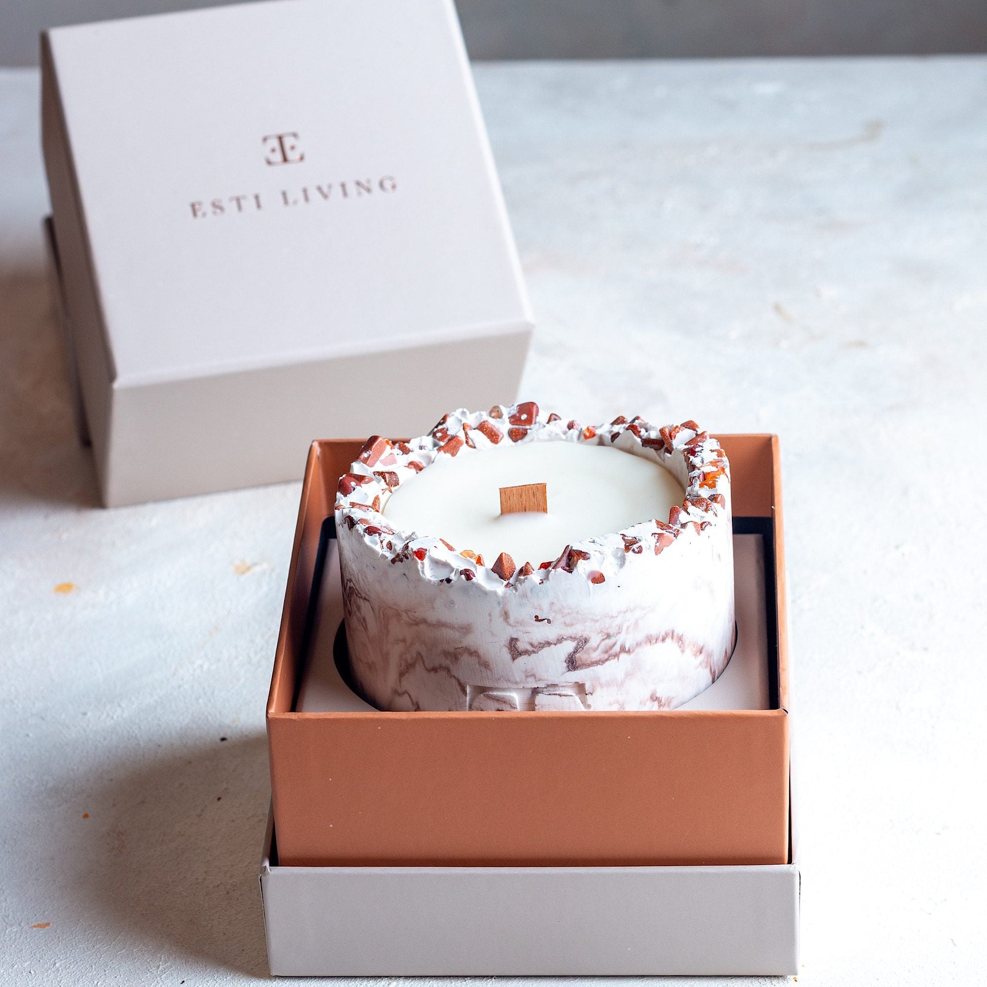 Mocha Dreams Taşlı - Büyük Mum (300 G)