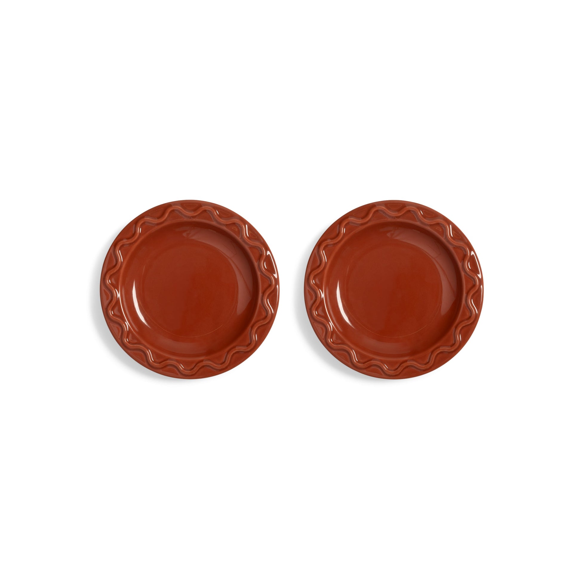 Mochi Küçük Terakota 2'li Porselen Tabak Seti-Tabak-&klevering-NowShopFun