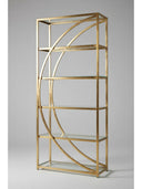 Yelken Gold Metal Kitaplık Vitrin