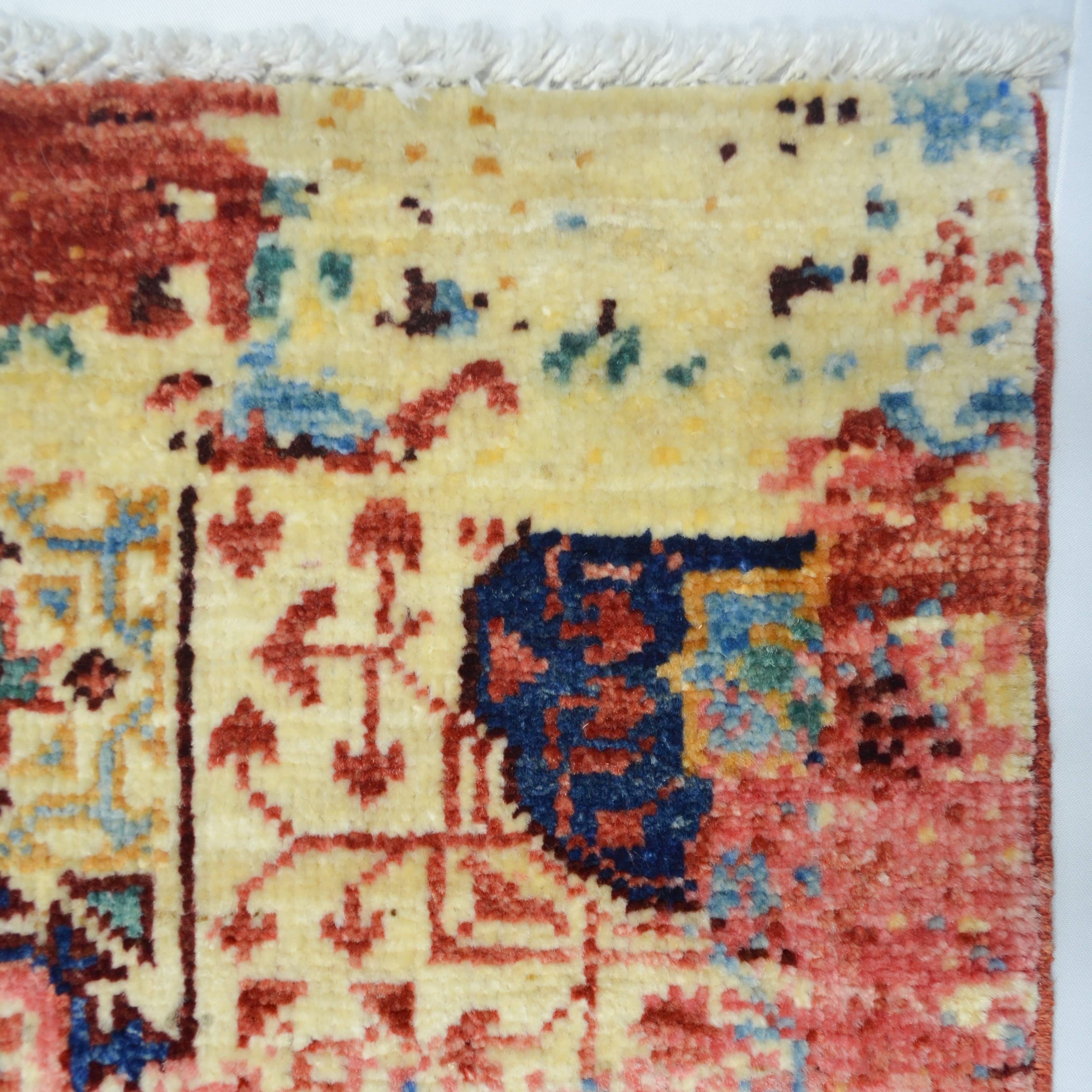 Modern Afgan Memlük El Dokuma Yolluk 83x306 cm
