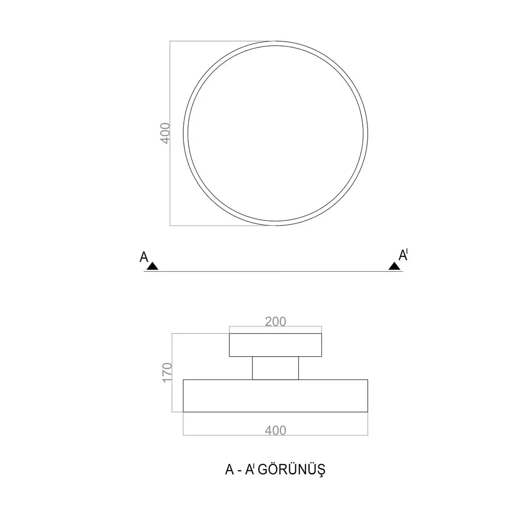 Modern Led Avize Plafonyer ULLGO 40 Cm