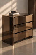 Modern Minimalist Şifonyer Konsol-Şifonyer-Yapı Cam-bronz-NowShopFun