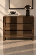 Modern Minimalist Şifonyer Konsol-Şifonyer-Yapı Cam-bronz-NowShopFun