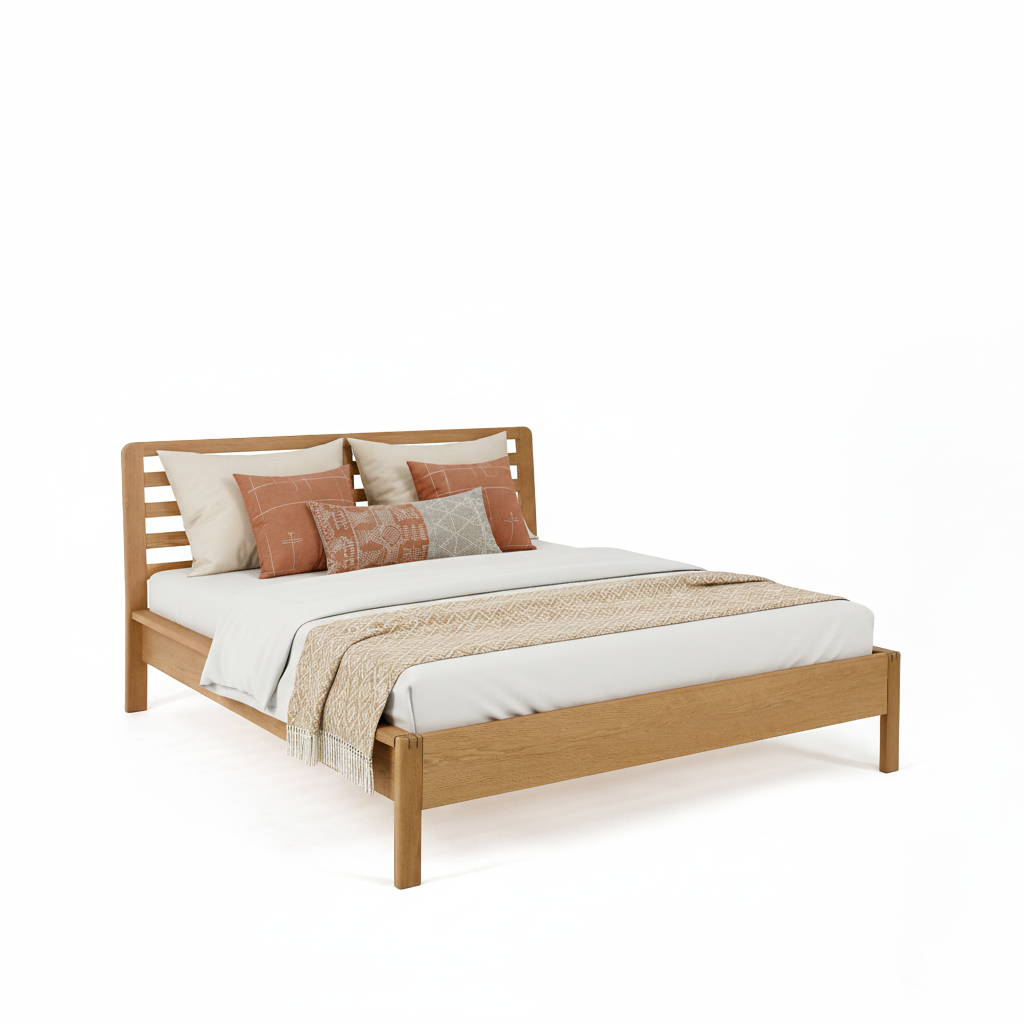 Modesto Zen Karyola | Natürel Meşe | 160x200 Cm