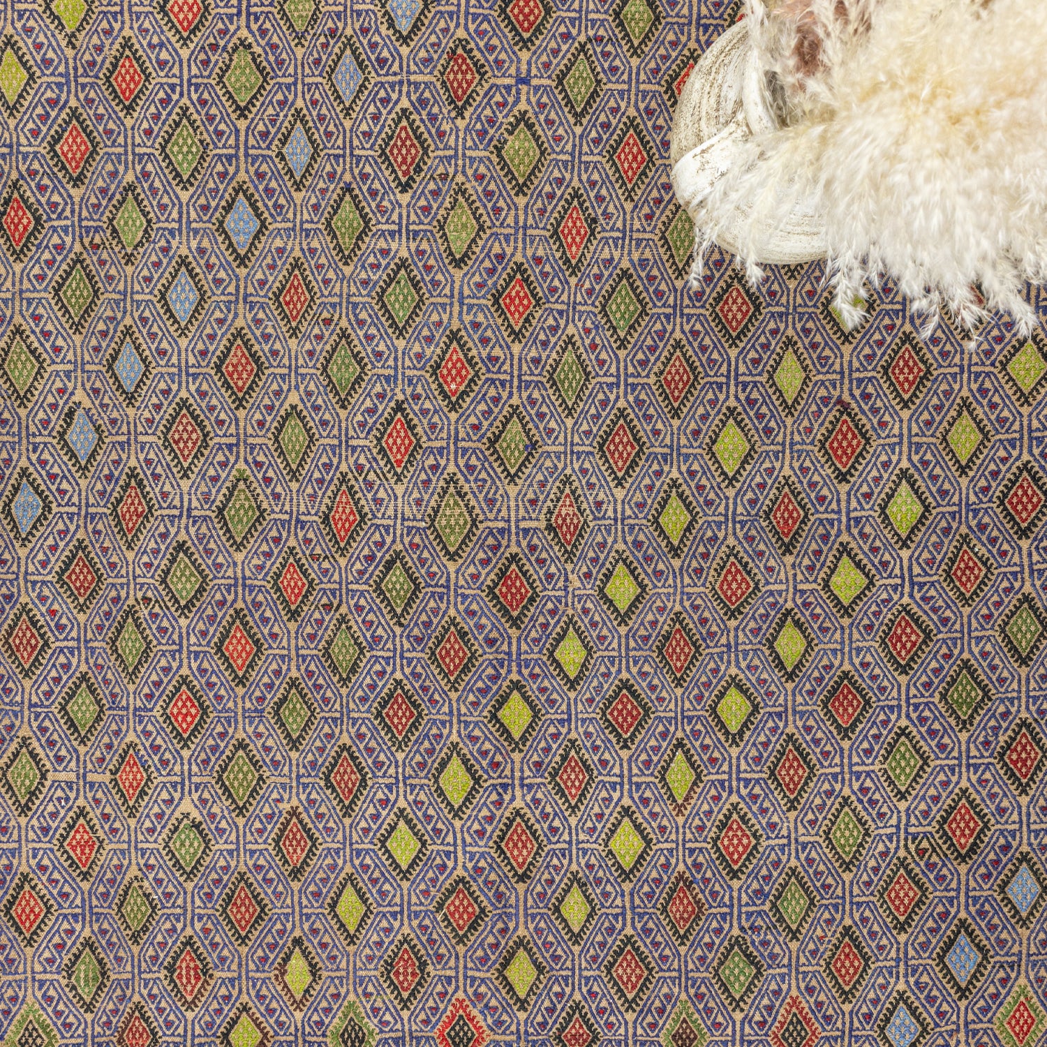 Mogan Renkli Yün Cicim Kilim 156x240 cm