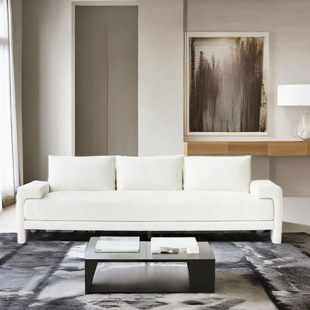 MONA 3 Kişilik Beyaz Kanepe-Koltuk-Atelio Home-NowShopFun