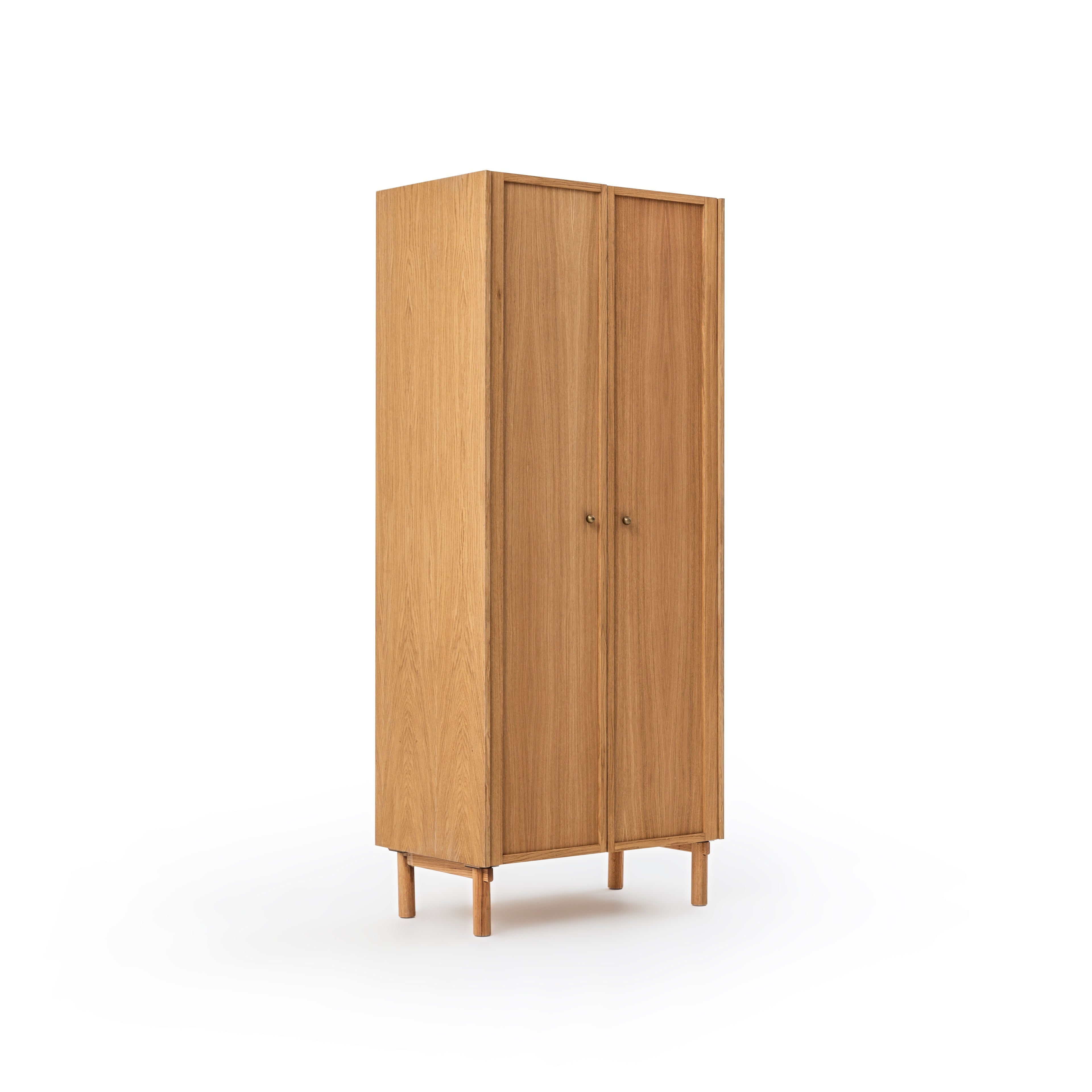 Monaco Ahşap Kapaklı Askılı Elbise Dolabı