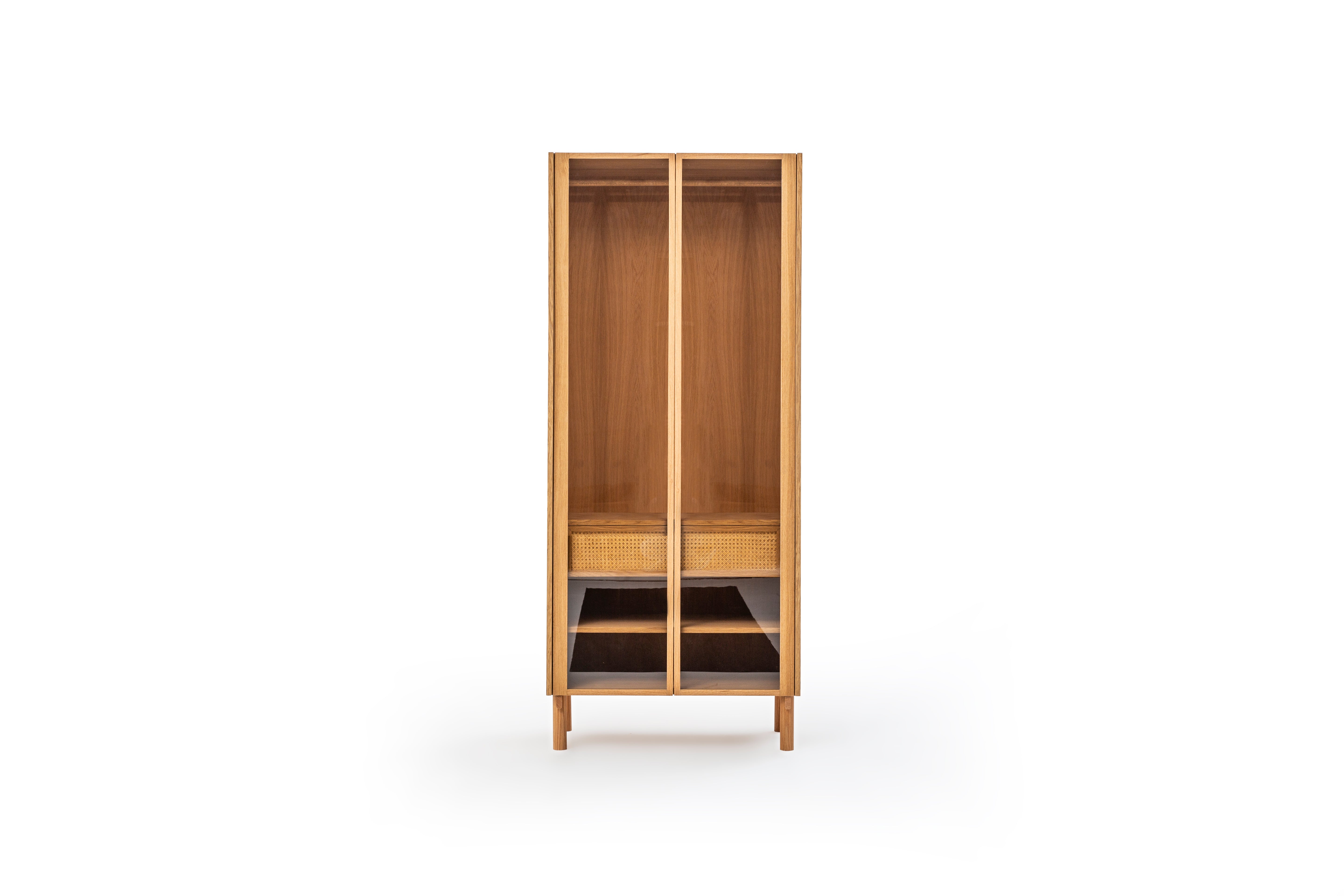 Monaco Cam Kapaklı Askılı Elbise Dolabı