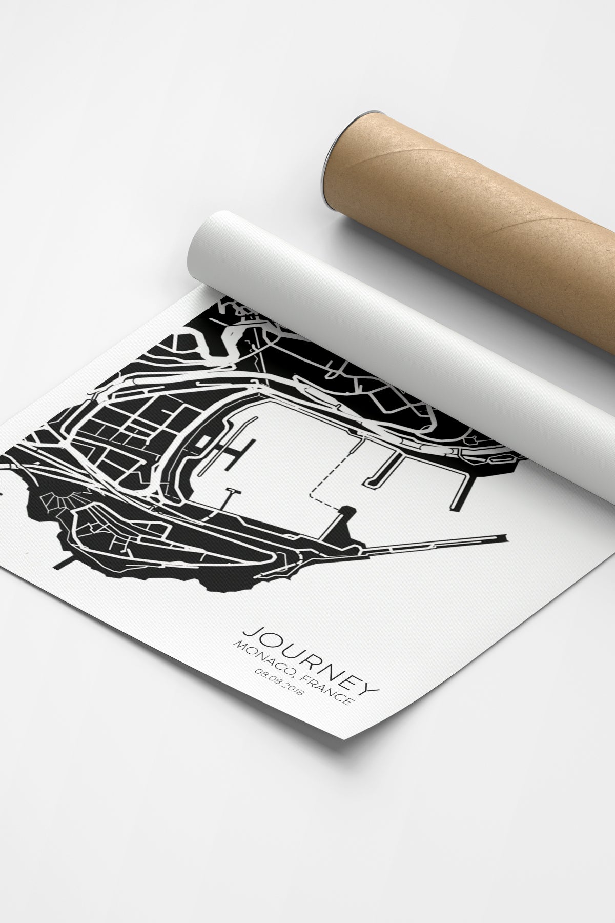 Monaco Şehir Haritası Poster