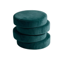 Monolith Petrol Yeşili Yuvarlak Kadife Puf-Puf-Cipretti-NowShopFun