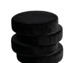 Monolith Siyah Yuvarlak Kadife Puf-Puf-Cipretti-NowShopFun