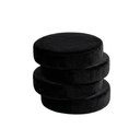 Monolith Siyah Yuvarlak Kadife Puf-Puf-Cipretti-NowShopFun