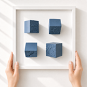Monowall Blue Duvar Aksesuarı – Çerçeveli Küp Kompozisyonu /  Sculptural Wall Decor