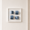 Monowall Blue Duvar Aksesuarı – Çerçeveli Küp Kompozisyonu /  Sculptural Wall Decor