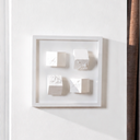 Monowall White Duvar Aksesuarı – Çerçeveli Küp Kompozisyonu /  Sculptural Wall Decor