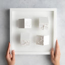 Monowall White Duvar Aksesuarı – Çerçeveli Küp Kompozisyonu /  Sculptural Wall Decor
