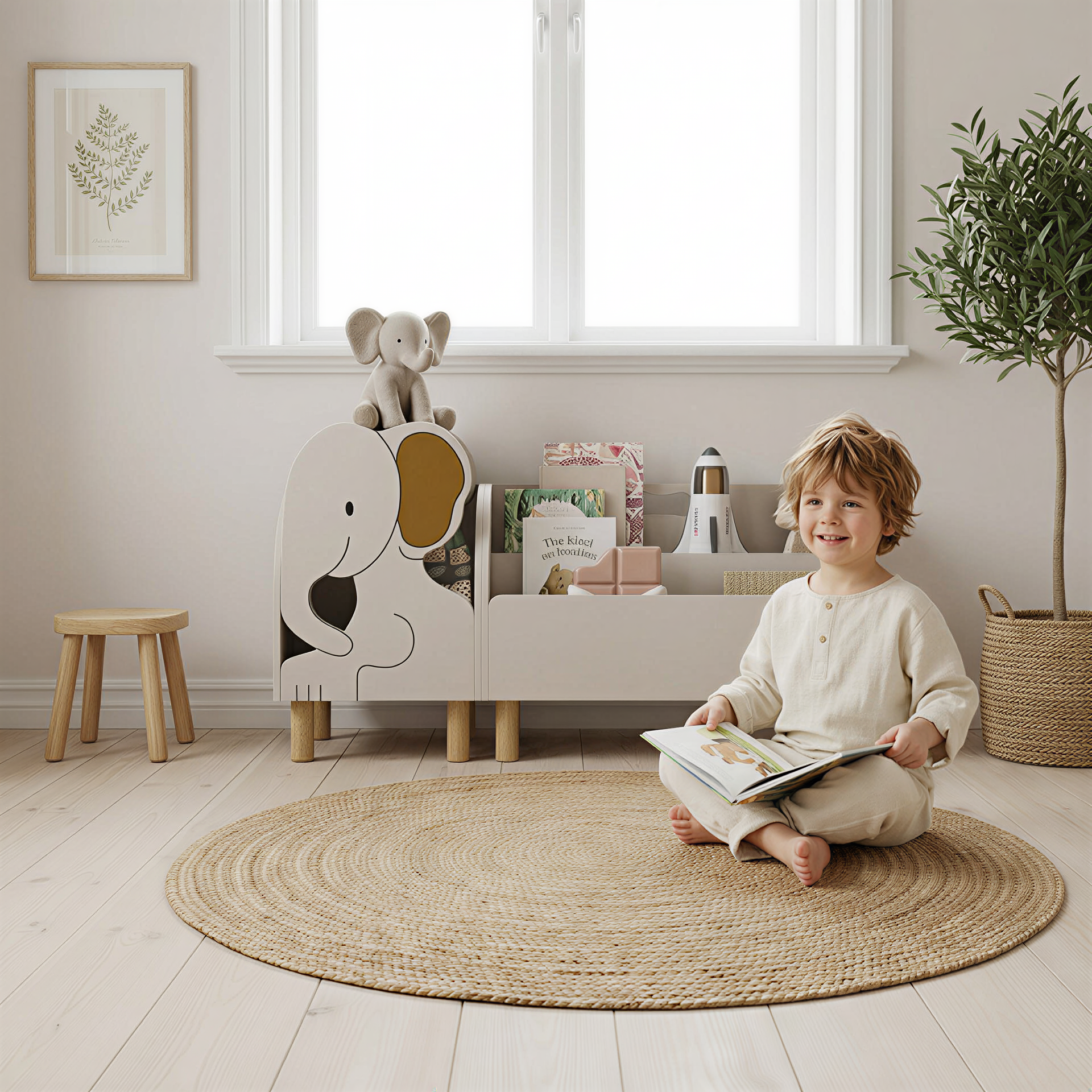 Montessori 2'li Large Fil Kitaplık Seti